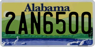 AL license plate 2AN6500