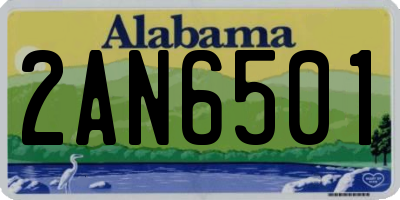 AL license plate 2AN6501