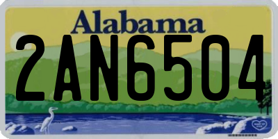 AL license plate 2AN6504