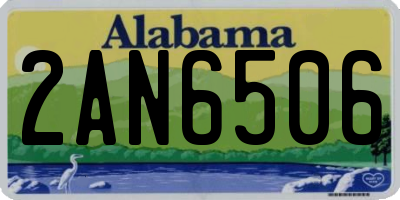 AL license plate 2AN6506