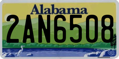 AL license plate 2AN6508