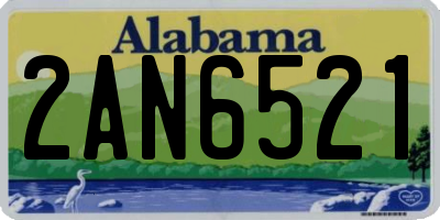 AL license plate 2AN6521