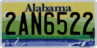 AL license plate 2AN6522