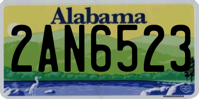 AL license plate 2AN6523