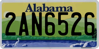 AL license plate 2AN6526