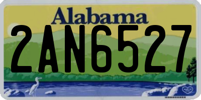 AL license plate 2AN6527