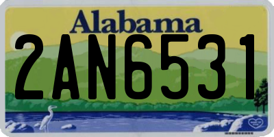 AL license plate 2AN6531