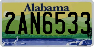 AL license plate 2AN6533
