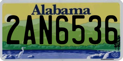 AL license plate 2AN6536
