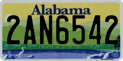 AL license plate 2AN6542
