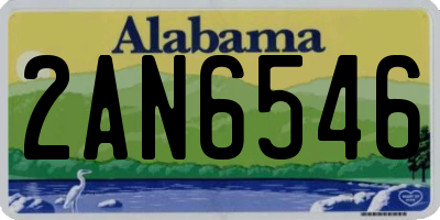 AL license plate 2AN6546