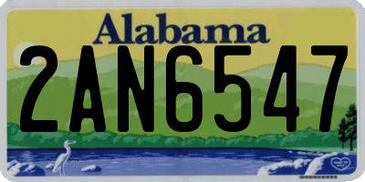 AL license plate 2AN6547