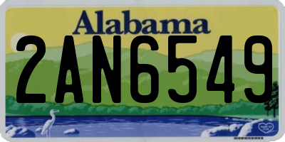 AL license plate 2AN6549
