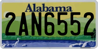 AL license plate 2AN6552