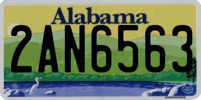 AL license plate 2AN6563