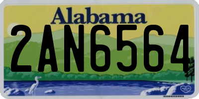 AL license plate 2AN6564