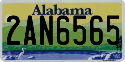 AL license plate 2AN6565