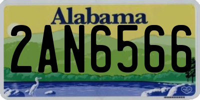 AL license plate 2AN6566