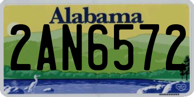 AL license plate 2AN6572