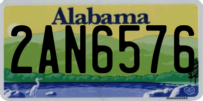 AL license plate 2AN6576