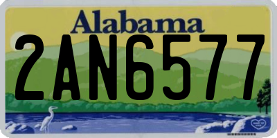 AL license plate 2AN6577