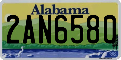 AL license plate 2AN6580