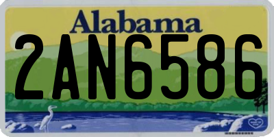 AL license plate 2AN6586