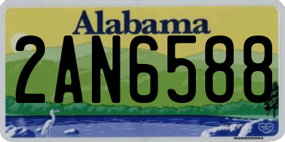 AL license plate 2AN6588