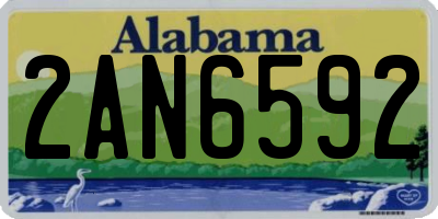 AL license plate 2AN6592