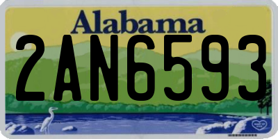 AL license plate 2AN6593
