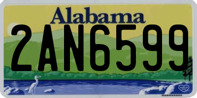 AL license plate 2AN6599