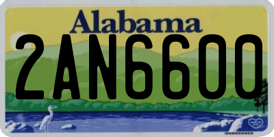 AL license plate 2AN6600