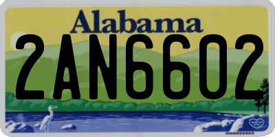 AL license plate 2AN6602