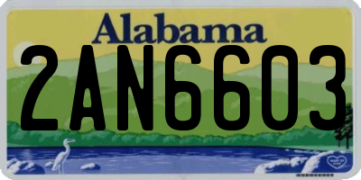 AL license plate 2AN6603