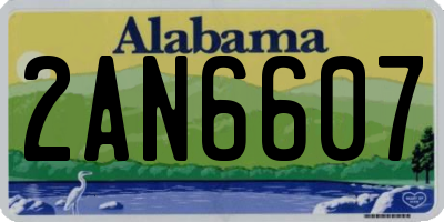 AL license plate 2AN6607