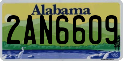 AL license plate 2AN6609
