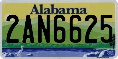 AL license plate 2AN6625