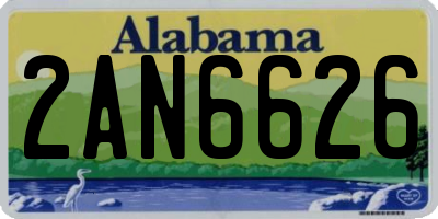 AL license plate 2AN6626