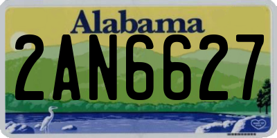 AL license plate 2AN6627