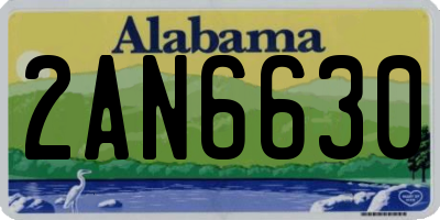 AL license plate 2AN6630