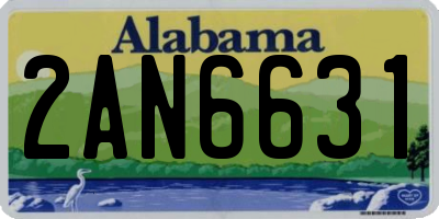 AL license plate 2AN6631