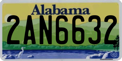 AL license plate 2AN6632