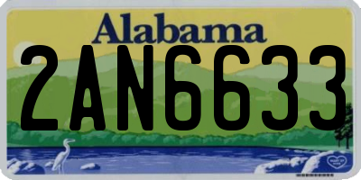 AL license plate 2AN6633