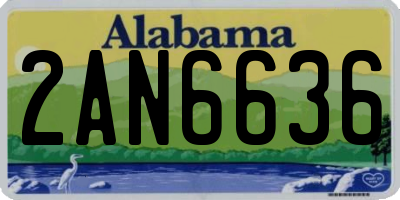 AL license plate 2AN6636