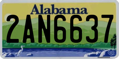 AL license plate 2AN6637