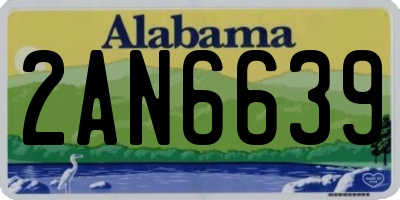 AL license plate 2AN6639