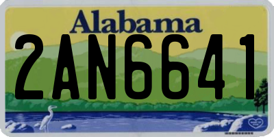 AL license plate 2AN6641