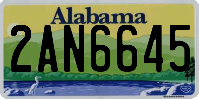 AL license plate 2AN6645