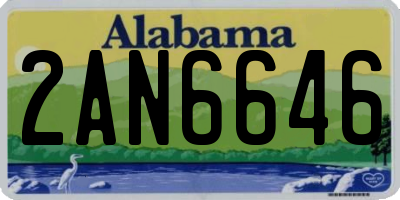 AL license plate 2AN6646