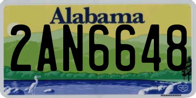 AL license plate 2AN6648